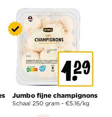 Jumbo fijne champignons