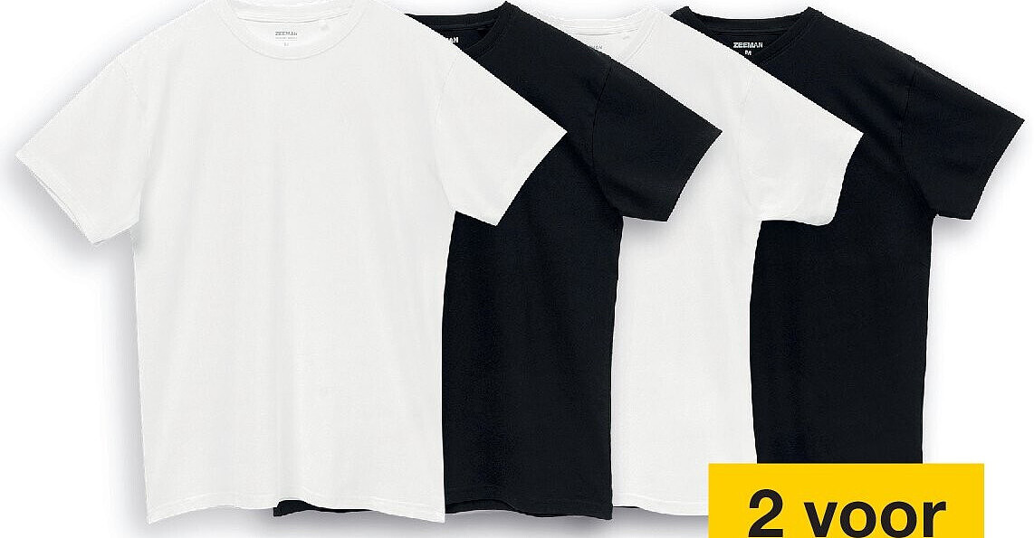 Heren T-shirt - 2 voor