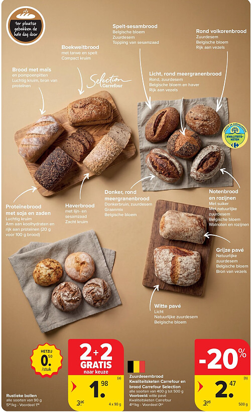 Zuurdesembrood Kwaliteitsketen Carrefour en brood Carrefour Selection