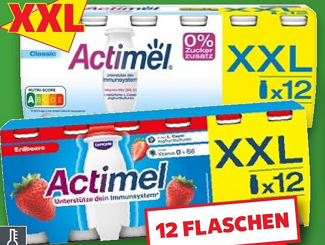 DANONE Actimel XXL, 12 x 100-g-Flaschen