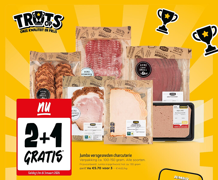 Jumbo versgesneden charcuterie