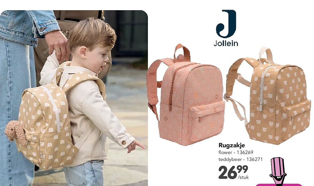 Rugzakje flower - 136269 teddybeer - 136271