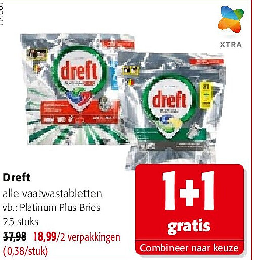 Dreft Platinum Plus Bries 25 stuks