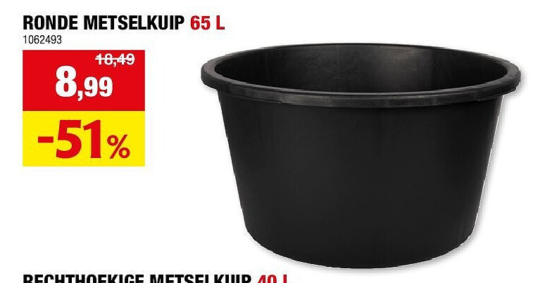 RONDE METSELKUIP 65 L