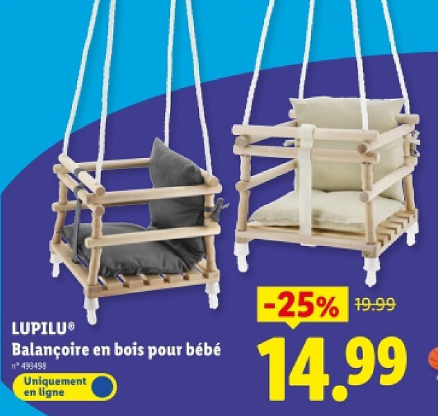 Balançoire en bois pour bébé