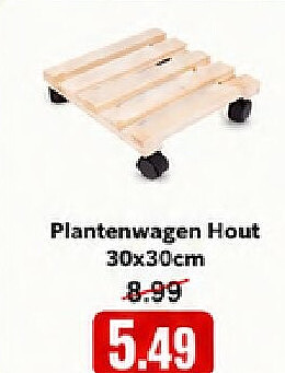 Plantenwagen Hout