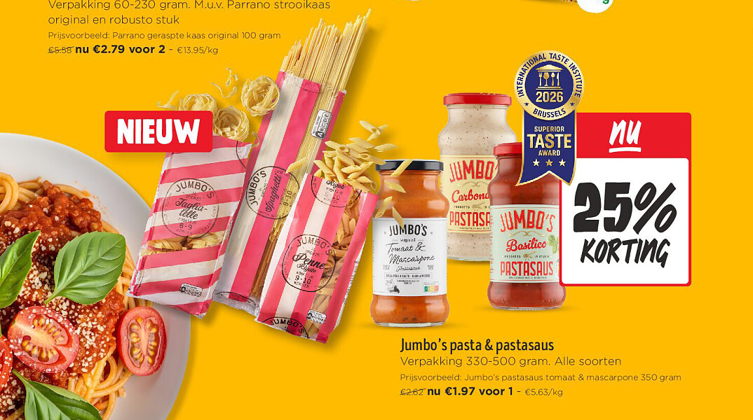 Jumbo’s pasta & pastasaus