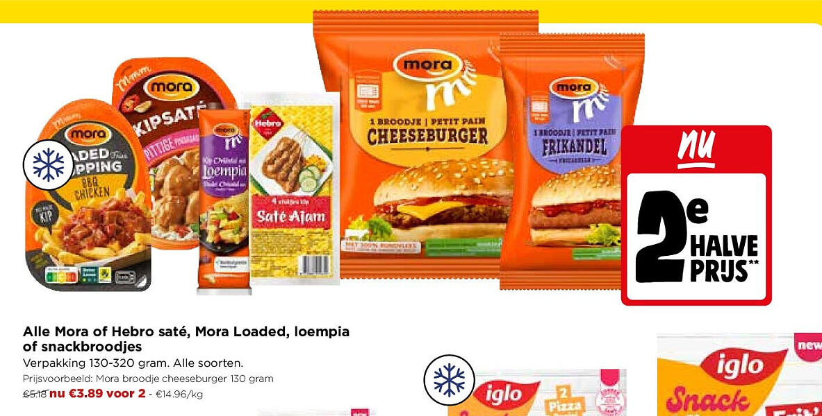 Alle Mora of Hebro saté, Mora Loaded, loempia of snackbroodjes