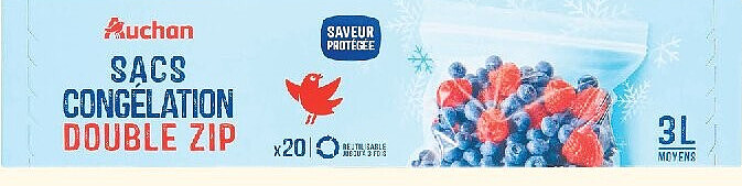 Sacs de congélation avec zip Auchan