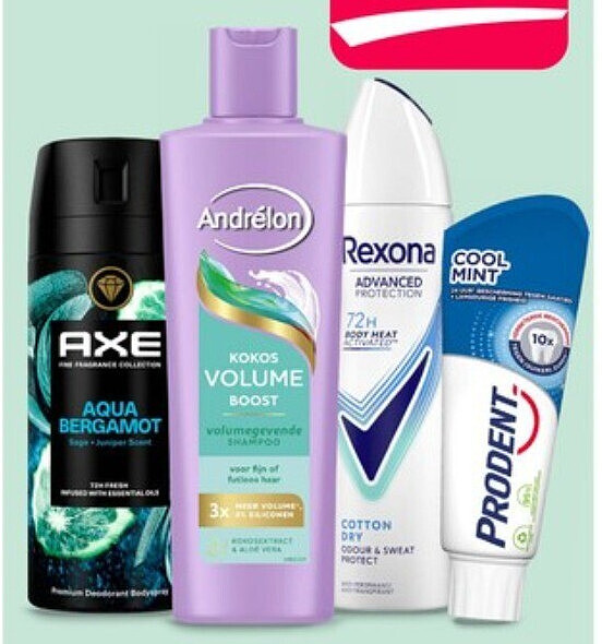 Andrélon, Axe, Dove, Neutral, Prodent, Rexona, Vaseline, Zendium en Zwitsal