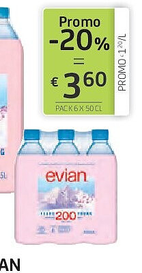 Evian 6 x 50 cl