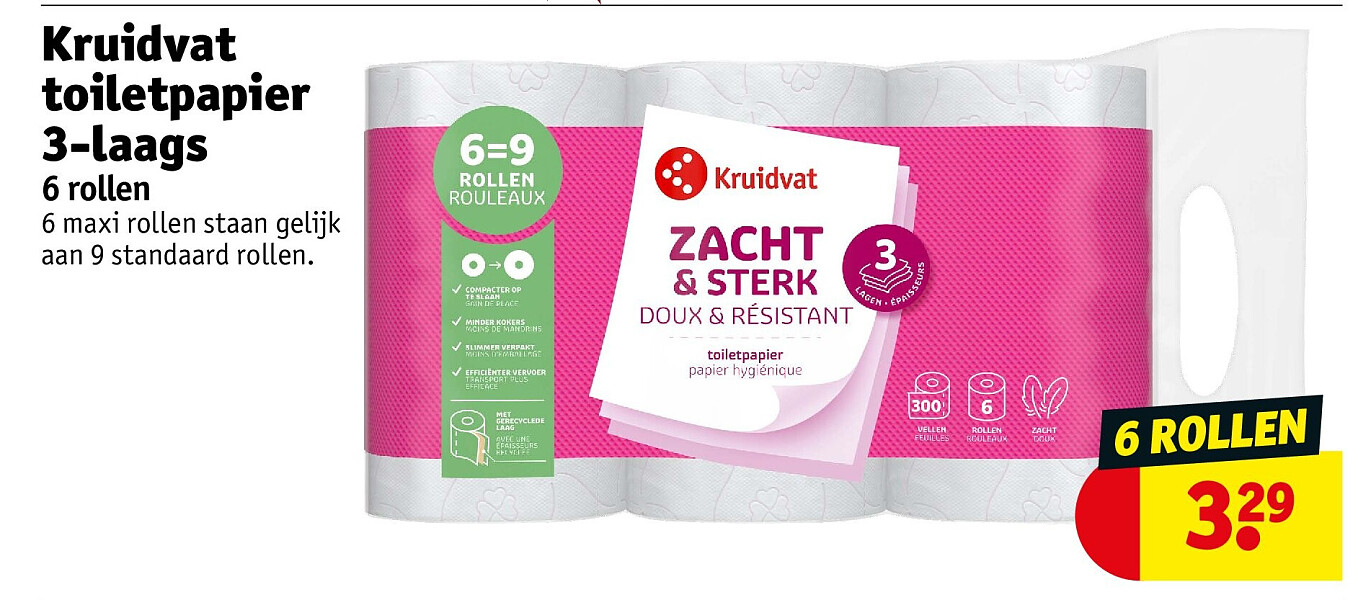 Kruidvat toiletpapier 3-laags
