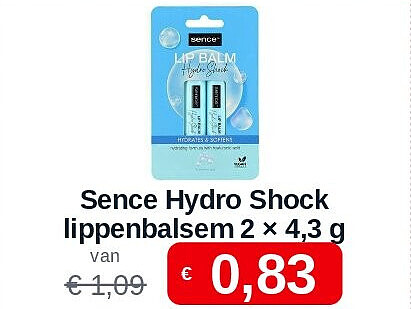 Sence Hydro Shock lippenbalsem 2 × 4,3 g
