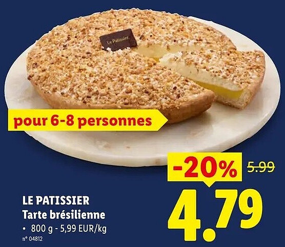 LE PATISSIER Tarte brésilienne