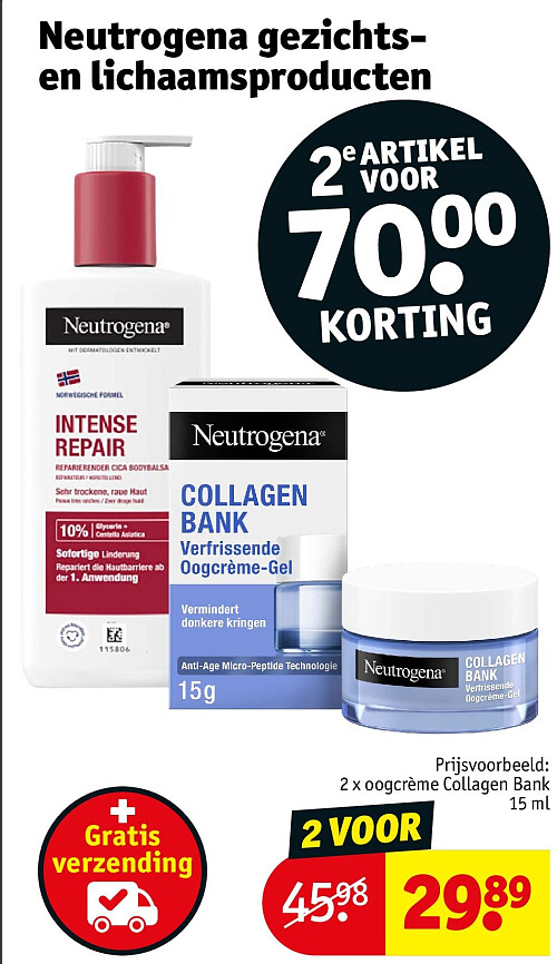2 x oogcrème Collagen Bank 15 ml