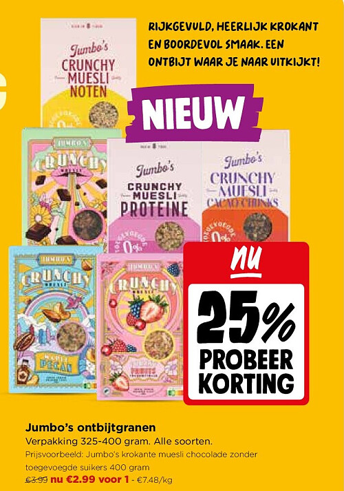 Jumbo’s ontbijtgranen