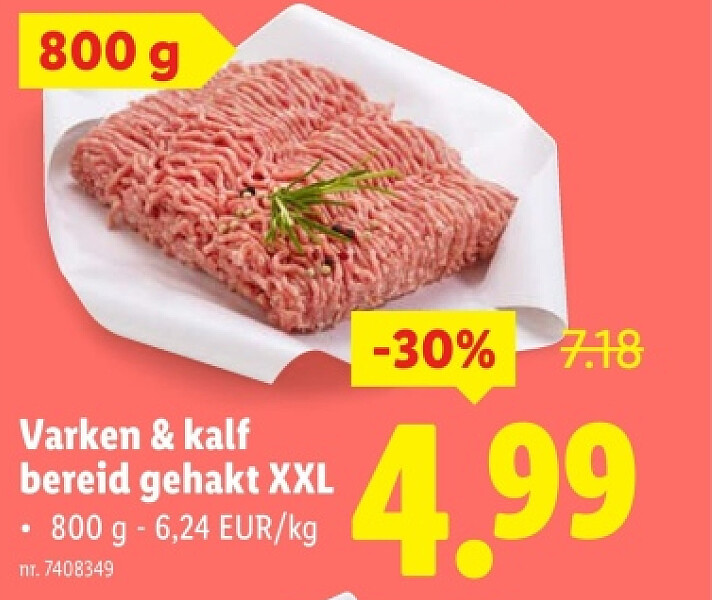 Varken & kalf bereid gehakt XXL