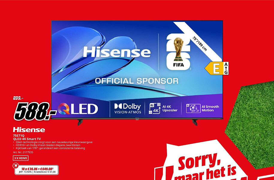 Hisense 75E71Q QLED 4K Smart TV