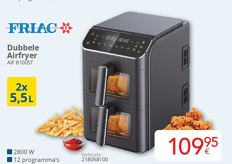 Dubbele Airfryer AIF 8100ST