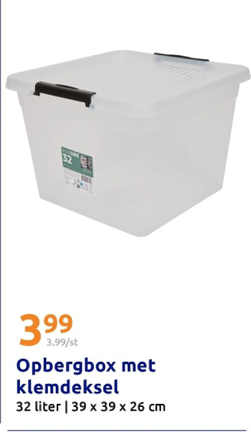 Opbergbox met klemdeksel