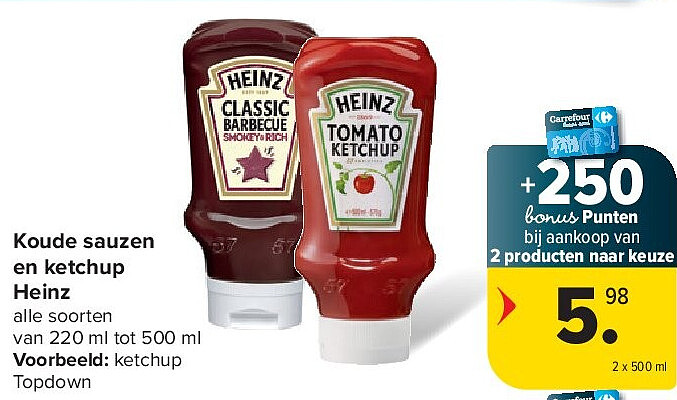 Koude sauzen en ketchup Heinz