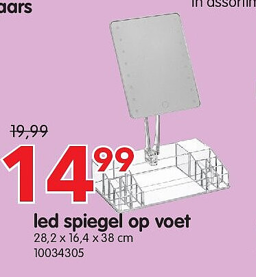 led spiegel op voet