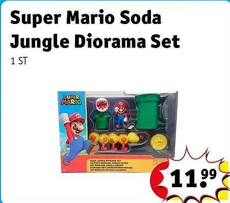 Super Mario Soda Jungle Diorama Set