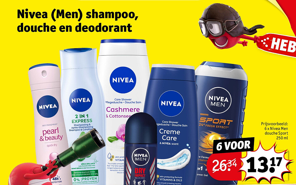 Nivea (Men) shampoo, douche en deodorant