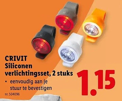 CRIVIT Siliconen verlichtingsset, 2 stuks