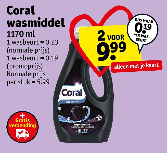 Coral wasmiddel