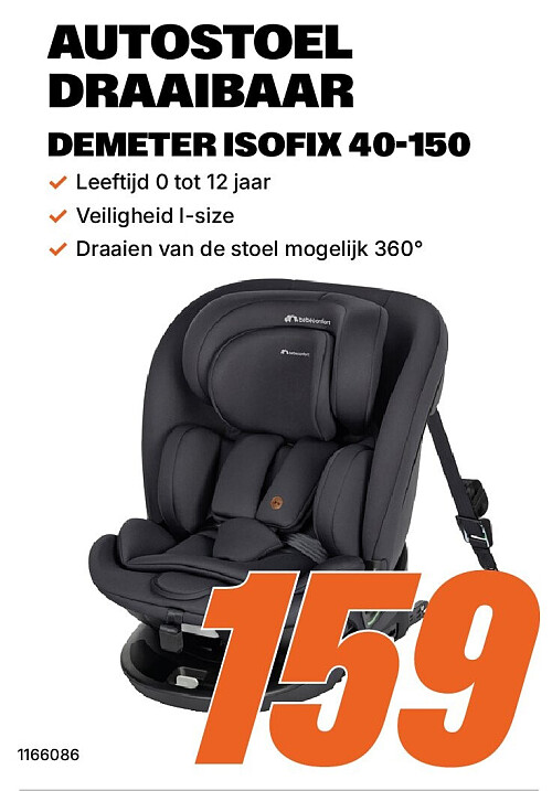 Autostoel draaibaar Demeter Isofix 40-150