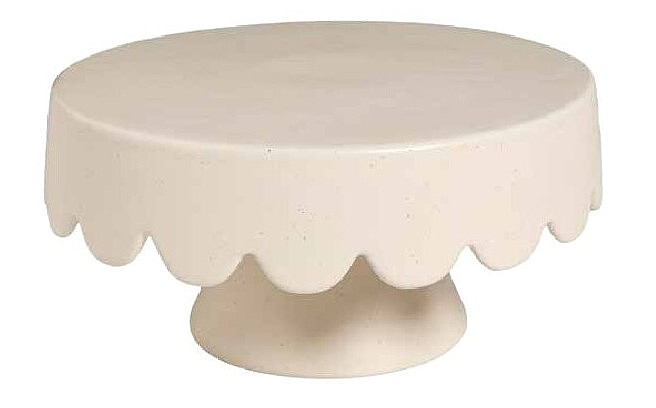 Taartplateau Scalloped Off-white