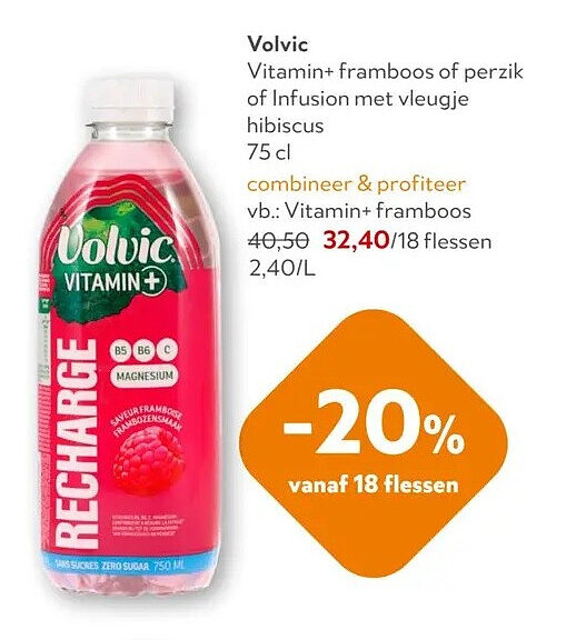 Volvic Vitamin+ framboos