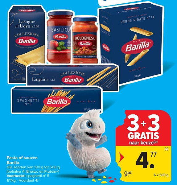 Pasta of sauzen Barilla