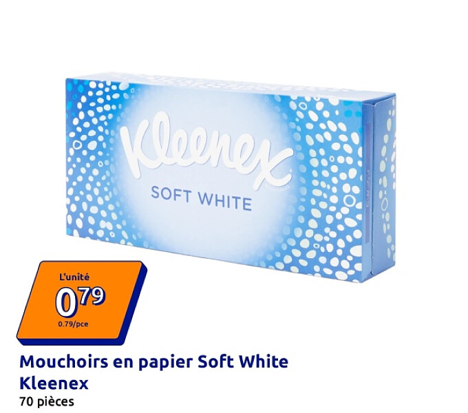 Mouchoirs en papier Soft White Kleenex