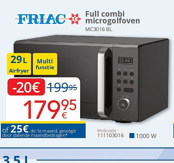Full combi microgolfoven MC3016 BL