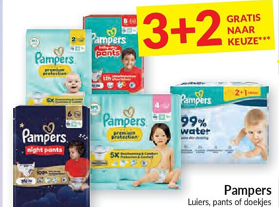 Pampers luiers, pants of doekjes