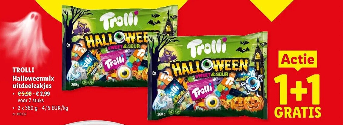 Halloweenmix uitdeelzakjes