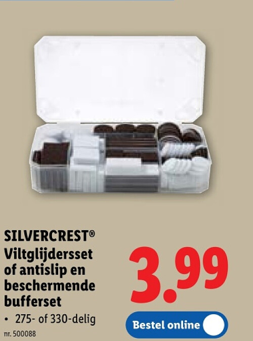 Viltglijdersset of antislip en beschermende bufferset