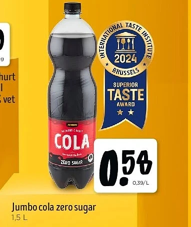 Jumbo cola zero sugar 1,5 L