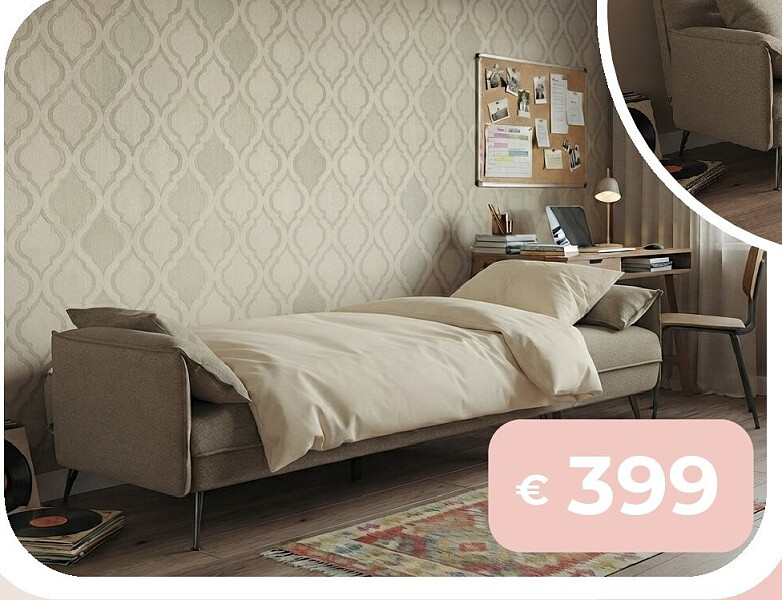 Grijze slaapbank
