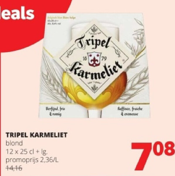 TRIPEL KARMELIET blond 12 x 25 cl +Ig.