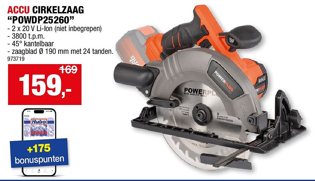 ACCU CIRKELZAAG “POWDP25260”