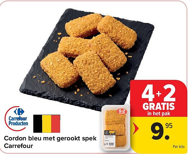 Cordon bleu met gerookt spek Carrefour
