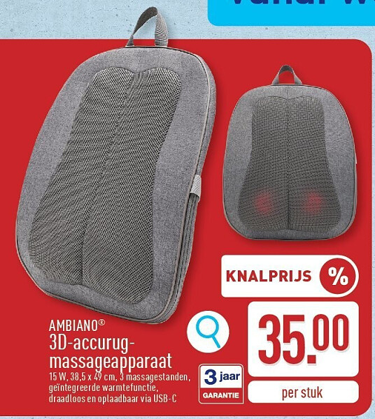 3D-accurug massageapparaat