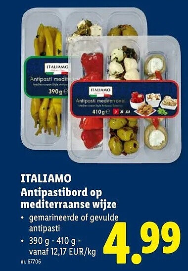 Antipastibord op mediterraanse wijze
