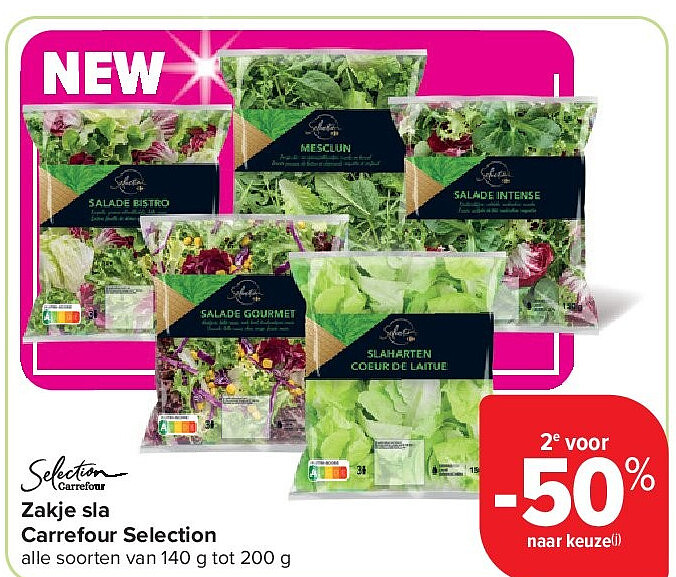 Zakje sla Carrefour Selection