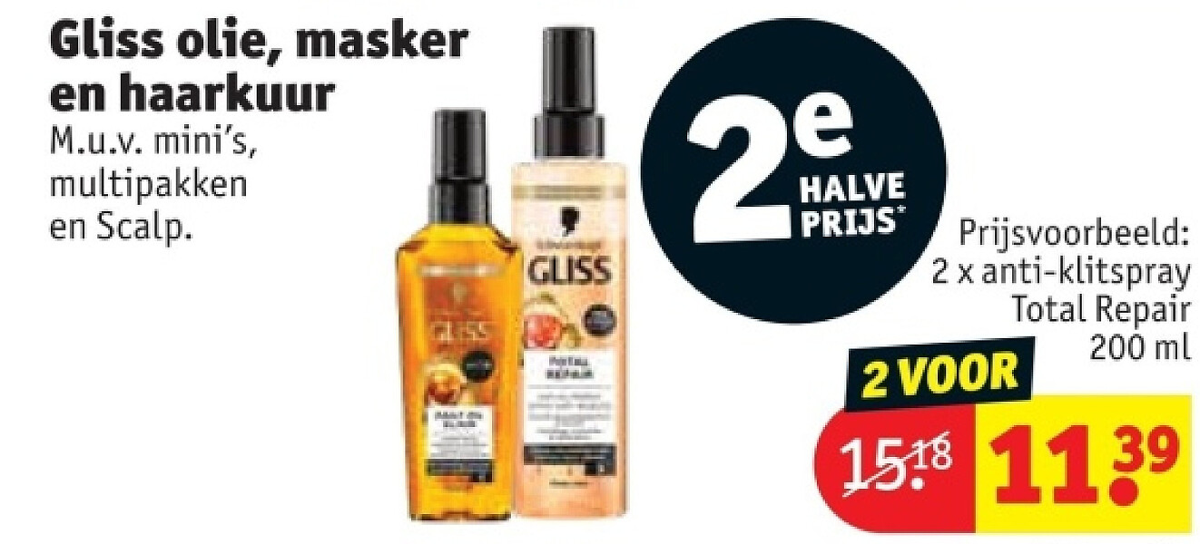 Gliss olie, masker en haarkuur