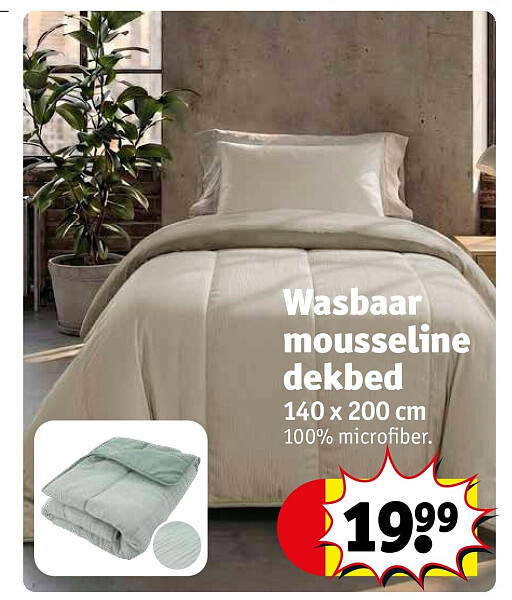 Wasbaar mousseline dekbed