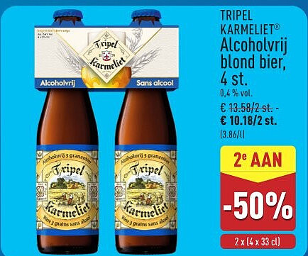 Alcoholvrij blond bier, 4 st.
